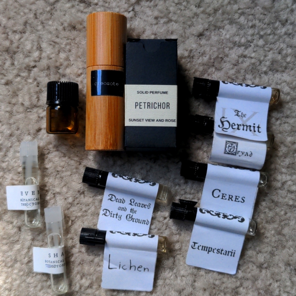 Rain perfume, nature lover, cottage core perfume samples